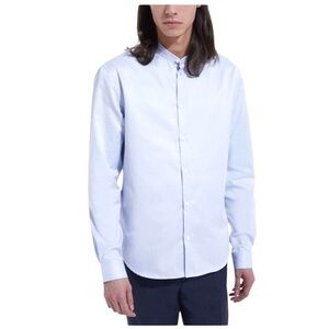 The Kooples Ice Blue Cotton Fitted Button Down Shirt